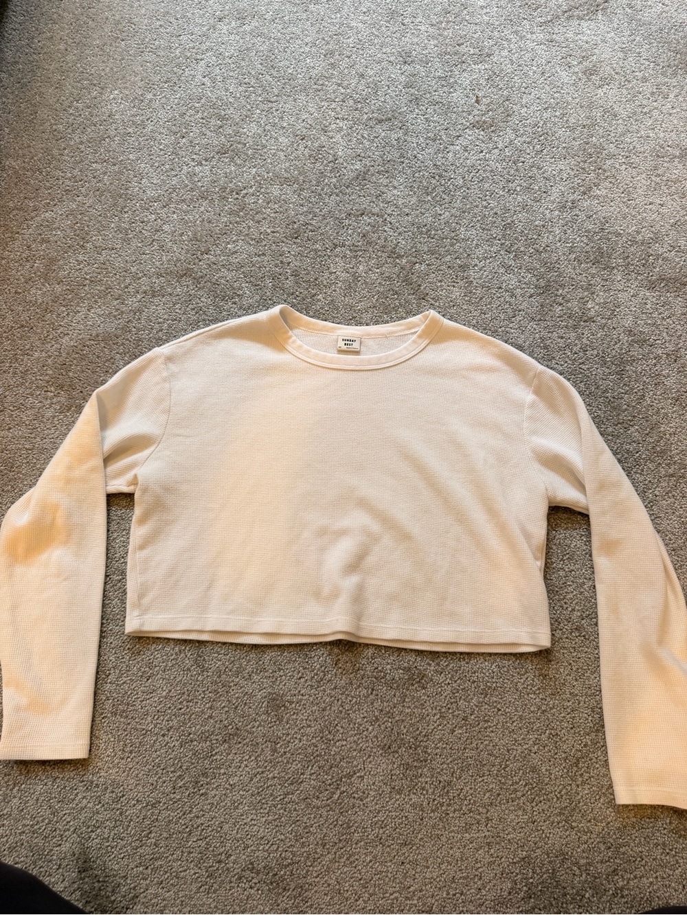 Sunday Best Cropped Thermal Long Sleeve